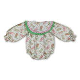 Mini Rodeo girl bubbles romper featuring Howdy go lucky boots western St. Patrick&