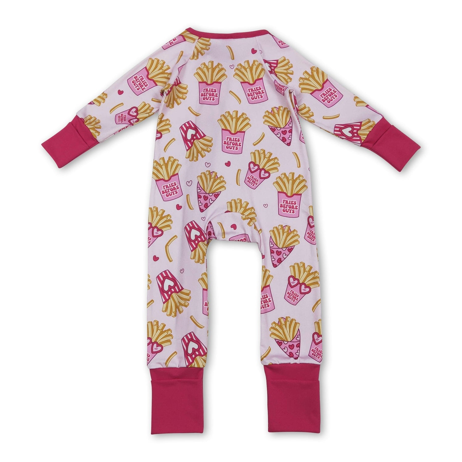 Long sleeves heart fries baby girls Valentine&