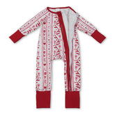 Red heart love floral baby girl&