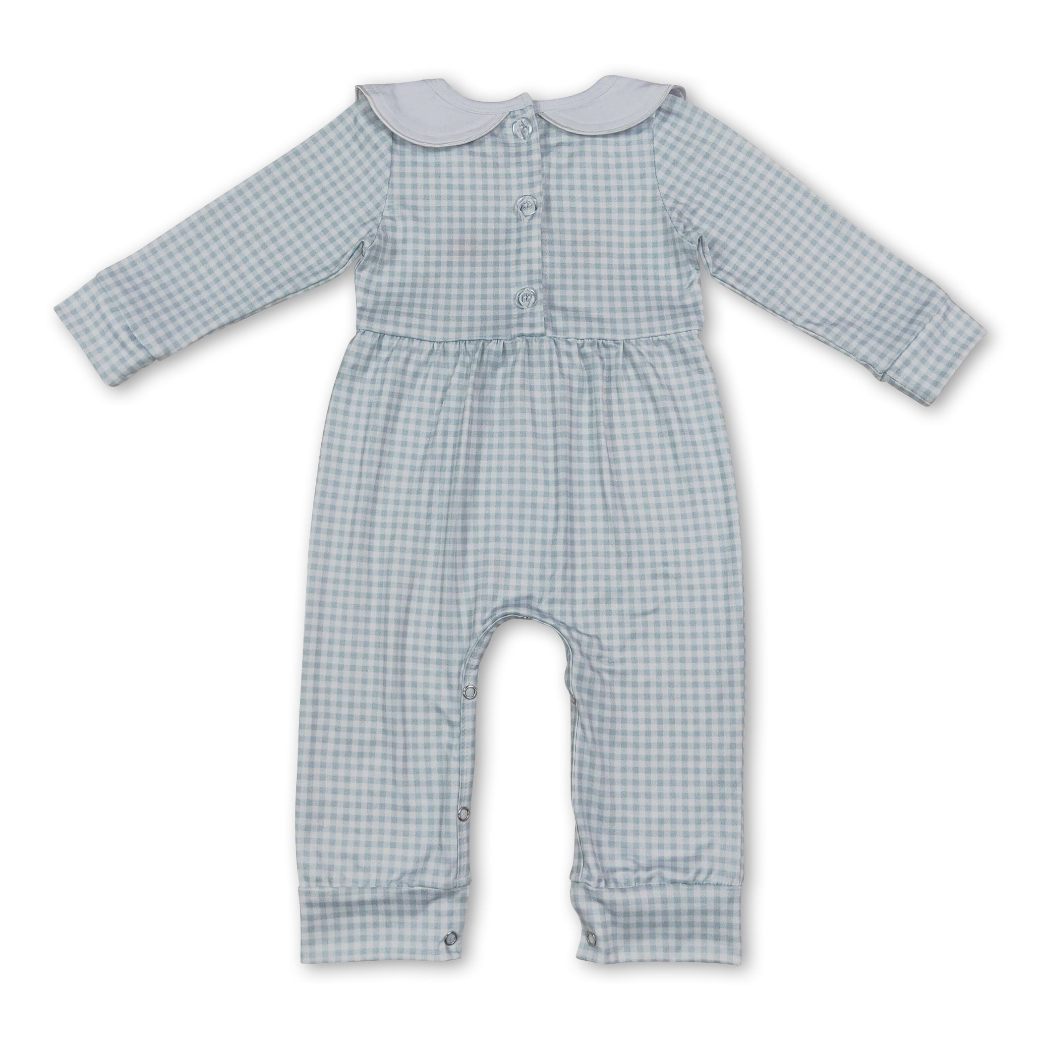 Plaid turkey pumpkin pie baby boys Thanksgiving romper
