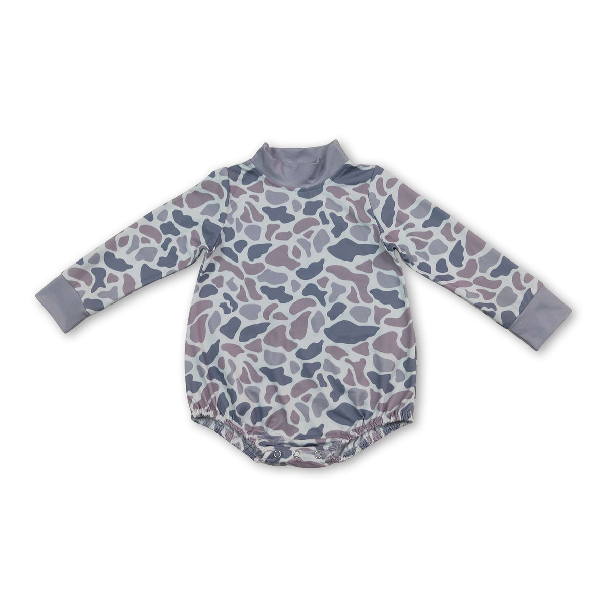 Long sleeves grey camo baby kids fall romper