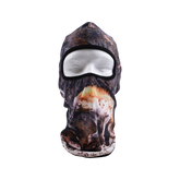 Black Last Stand Balaclava hat by Any Means Necessary Clothing, showing its snug fit and breathable fabric for cold weather protection.