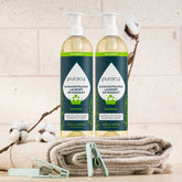 Puracy concentrated sulfate-free laundry detergent in 16oz unscented bottles, two-pack for effective, gentle fabric cleaning.