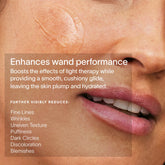 Solawave Light Therapy Boosting Wand with activating serum, showcasing a sleek skincare topical device used for enhancing skin health.