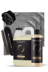 Blackline Car Care BLACKLINE® Gentle APC all-purpose cleaner bottle with leather brush for cleaning car surfaces