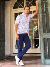 Navy White Water Life Seaport Pants with adjustable waist and cargo pockets, casual and comfortable for outdoor activities.