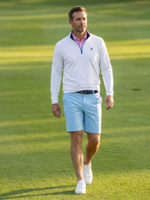 White Water Life Long Beach quarter zip long sleeve top in white, showcasing its lightweight, ultra-soft fabric and casual style.