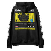 Yūjin Clothing Madness Hoodie featuring a bold graphic design, soft fabric, and a comfortable fit for casual wear.