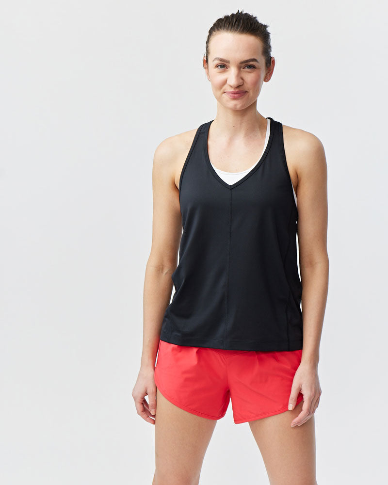 Black Goal Five Mesh It To Me training tank top with breathable mesh fabric and athletic fit.