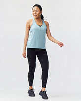 Goal Five Mesh It To Me training tank top in mineral color, lightweight mesh fabric, sleeveless athletic apparel for workouts.