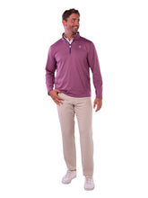 White Water Life Montauk quarter zip midweight comfort shirt in burgundy, featuring a relaxed fit and soft fabric.