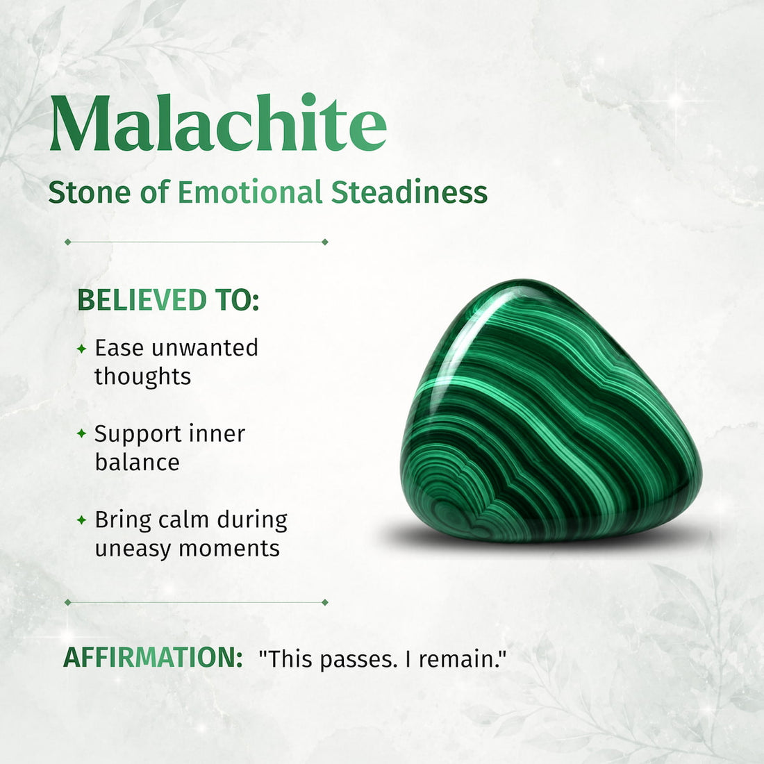 Malachite anxiety bracelet by Conscious Items featuring 6mm beads, designed for calming and stress relief.