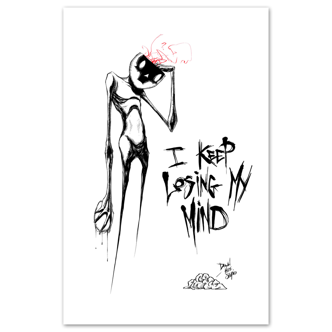 Mindless poster by Any Means Necessary Clothing featuring bold, edgy graphic design on white 11x17 inch paper.