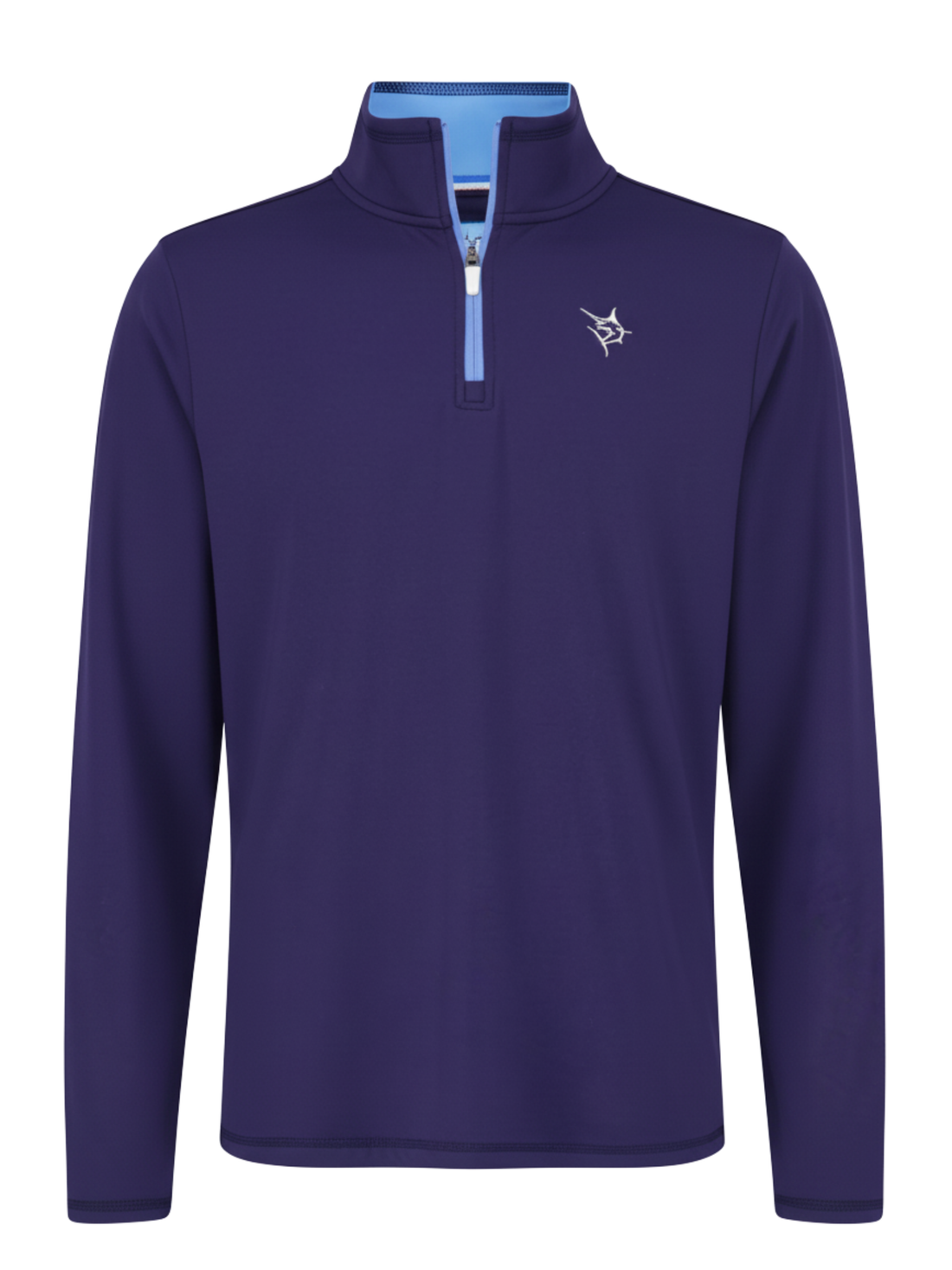 White Water Life Montauk navy quarter zip midweight comfort shirt with a quarter zip neckline and soft fabric.