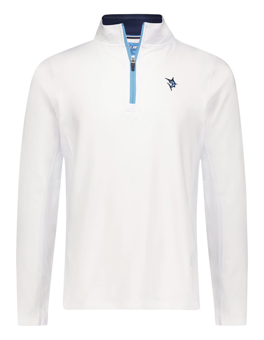 White Water Life Montauk quarter zip midweight comfort sweater in white, featuring a cozy zipper design and soft fabric.