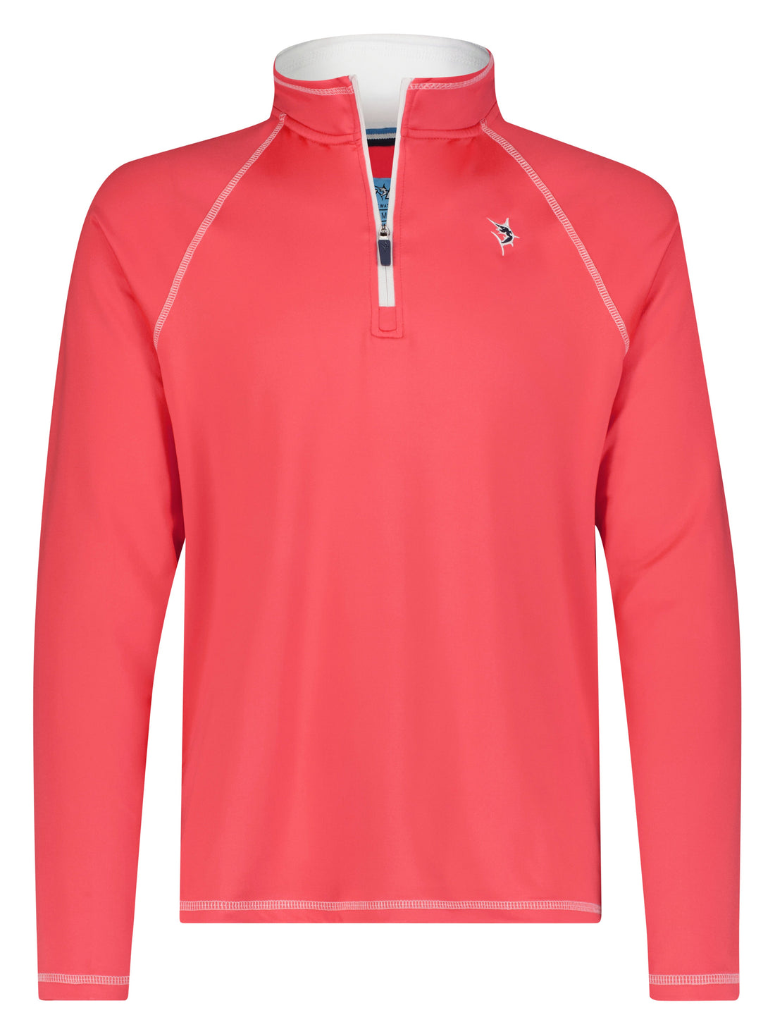 Red White Water Life Harbor quarter zip shirt with effortless comfort, featuring a quarter zip neckline and casual fit.