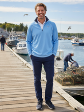 White Water Life New Harbor quarter zip in lightweight fabric, featuring a stand collar and relaxed fit for effortless comfort.