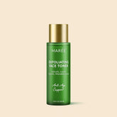 Maree Daily Glow Exfoliating Toner bottle with clear liquid and white cap, designed for skin renewal and brightening.