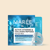 Hydrogel collagen face mask by Maree, showing a smooth, transparent mask designed for facial skincare.