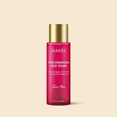 Maree Hydrating Pore Refining Toner in a clear bottle, showing the liquid toner with a minimalist label, designed to minimize pores.