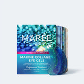 Maree Eye Patches for Puffy Eyes, showing transparent gel patches designed to reduce puffiness and dark circles under the eyes.
