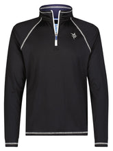 Black White Water Life Harbor Quarter Zip shirt showcasing a casual, comfortable quarter zip design with a high collar.