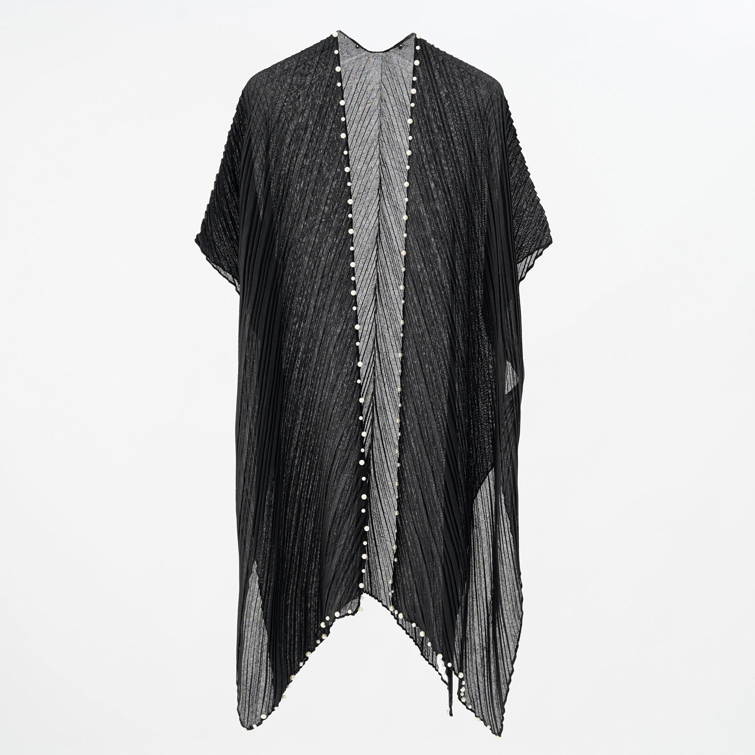 Pearl Breasted Solid Color Blouse Beach Dress Sunscreen Sexy Shawl Blouse Seaside Vacation Cardigan