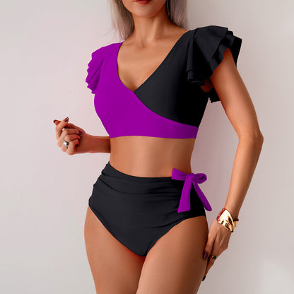 Bikini Split Swimsuit Women High Waist Swimming Trunks Bikini Swimsuit