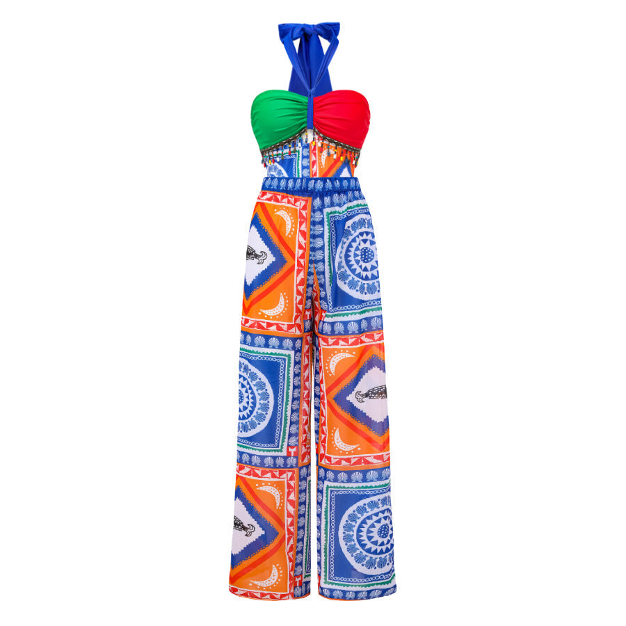 Sexy One Piece Swimsuit Women Conservative Cover Belly Lace up Swimsuit Spring Chiffon Beach Skirt Set