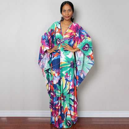 Beach Dress Loose Seaside Vacation Sun Protection Robe Beach Cover Up Swimsuit Outwear Women