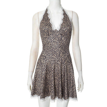 Sexy Backless Hip Dress Women Spring Slimming Halter Dress