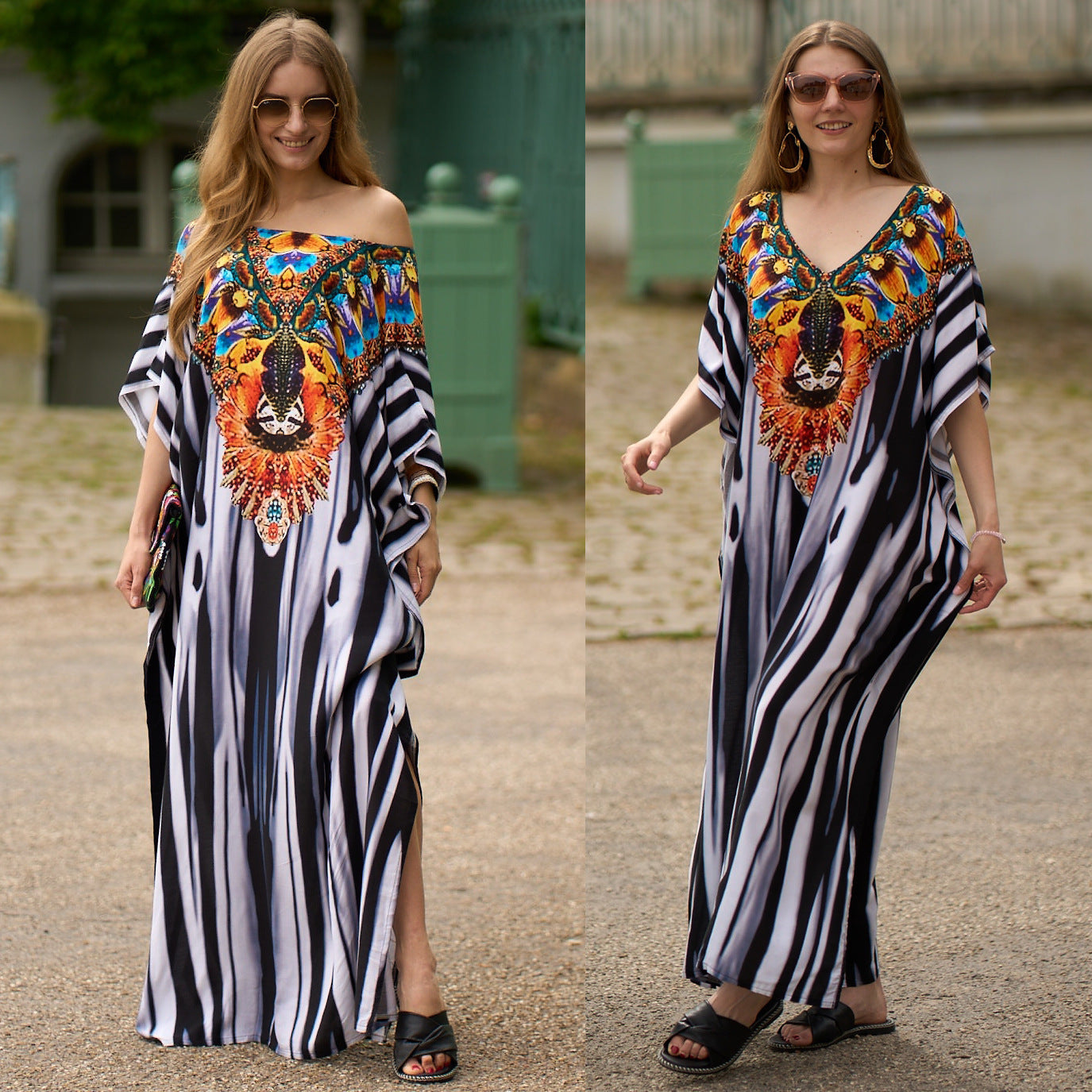 Rayon Printed Robe Vacation Casual Beach Bikini Cover 11 Colors