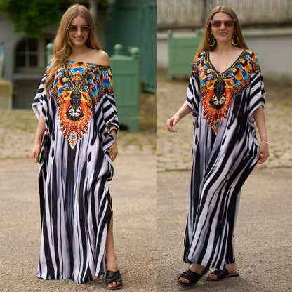 Rayon Printed Robe Vacation Casual Beach Bikini Cover 11 Colors