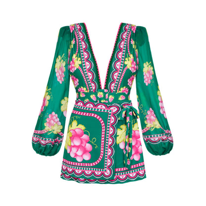 Ruffled One Piece Swimsuit Vacation Women