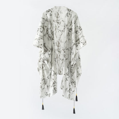 Outer Tower Women Spring Summer Blouse Sun Proof All Matching Tassel Shawl Simple Travel Beach Photo