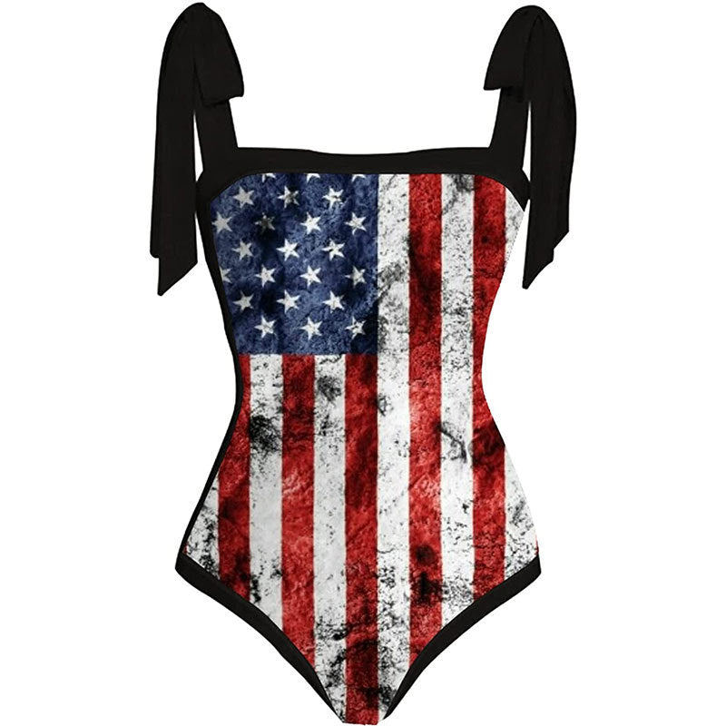 Women One Piece Swimsuit Women Skinny Slimming Retro Tied Swimsuit Set Chiffon Dress
