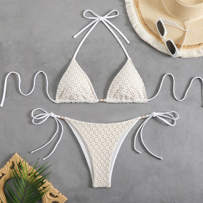 Bikini Sexy Lace up Swimsuit Women High Grade Split Swimsuit