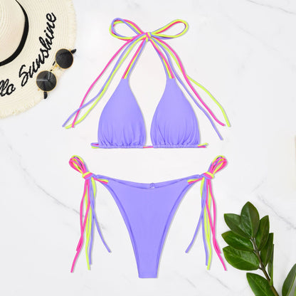Sexy Bikini Halter Split Swimsuit