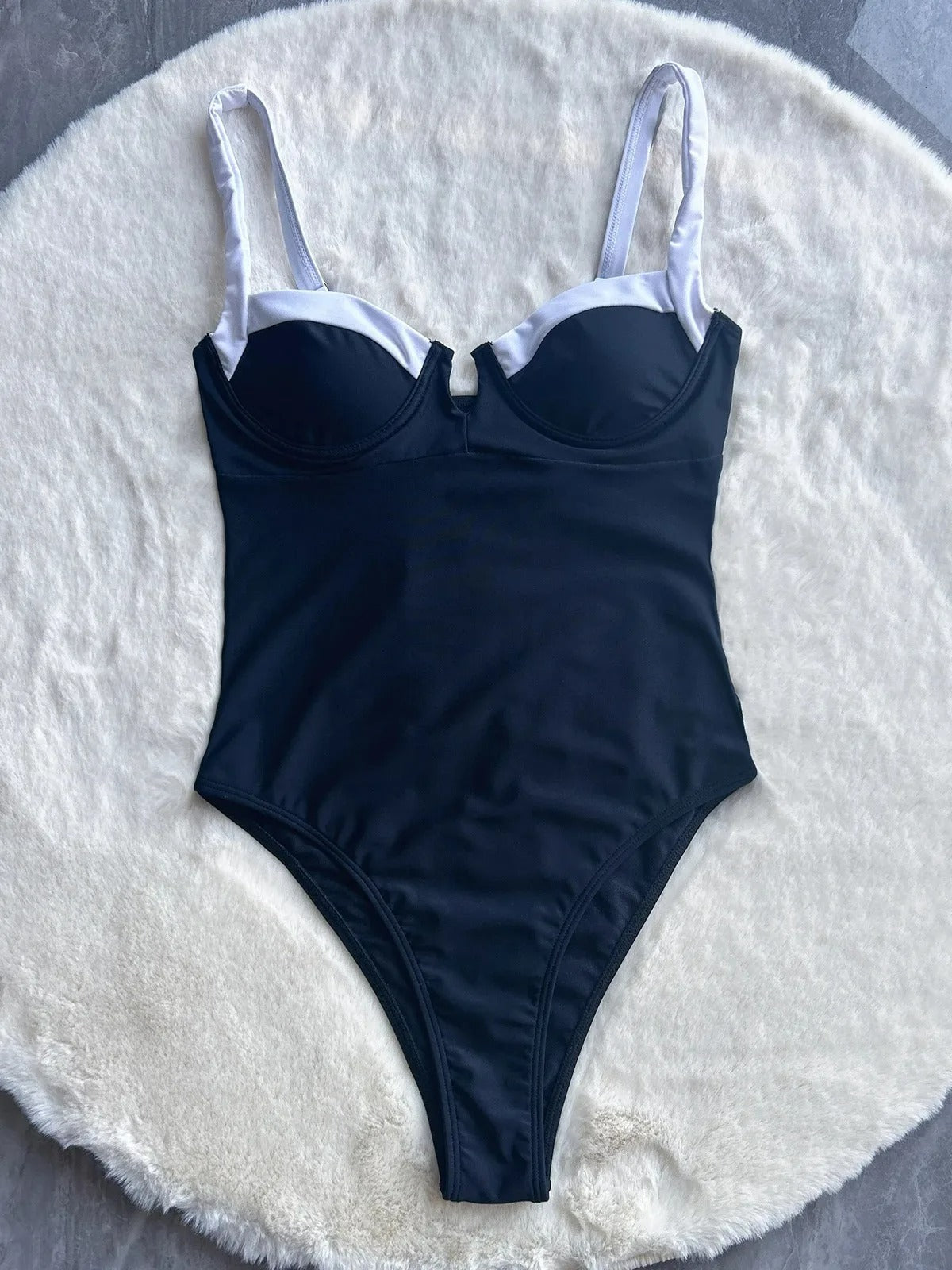 One Piece Swimsuit Women Bikini Ladies Stitching Swimwear Bikini