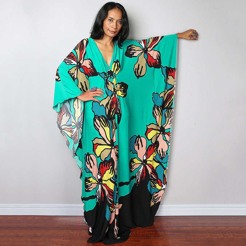 Beach Dress Loose Seaside Vacation Sun Protection Robe Beach Cover Up Swimsuit Outwear Women