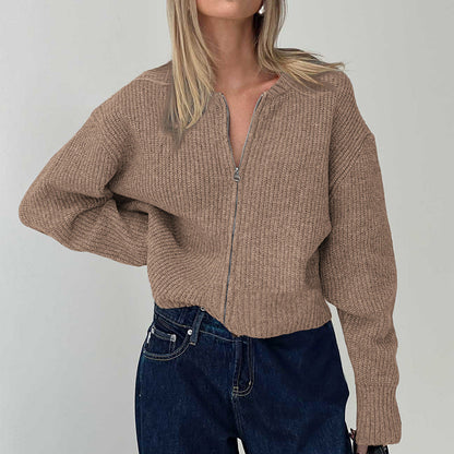 Casual Minimalist Long Sleeve Inner Wear Sweater Woolen Women Clothing Autumn Winter