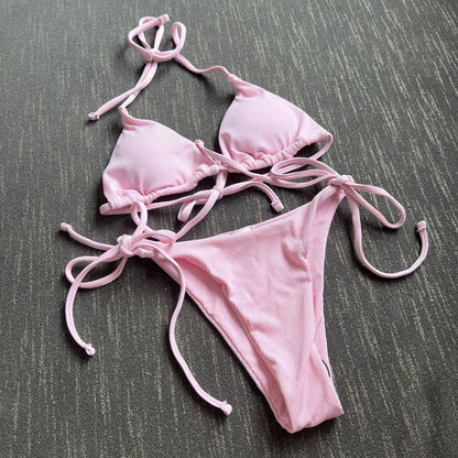 Sexy Three Point Bikini Split Swimsuit Women Beach Spring Swimsuit Bikini
