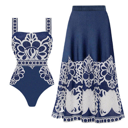 Slimming Printed One Piece Swimsuit Women