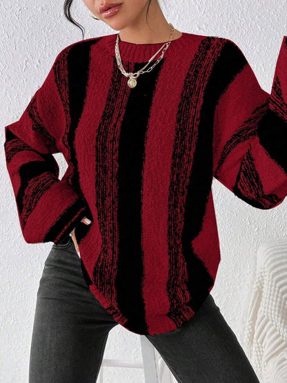Autumn Winter Pullover Long Sleeve Loose Casual Women Sweater Knitwear