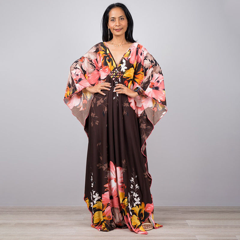 Beach Dress Loose Seaside Vacation Sun Protection Robe Beach Cover Up Swimsuit Outwear Women