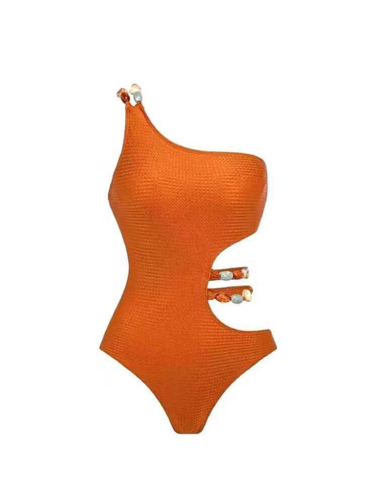 French Tulle Skirt Swimsuit Women Sexy Cutout Women Swimsuit