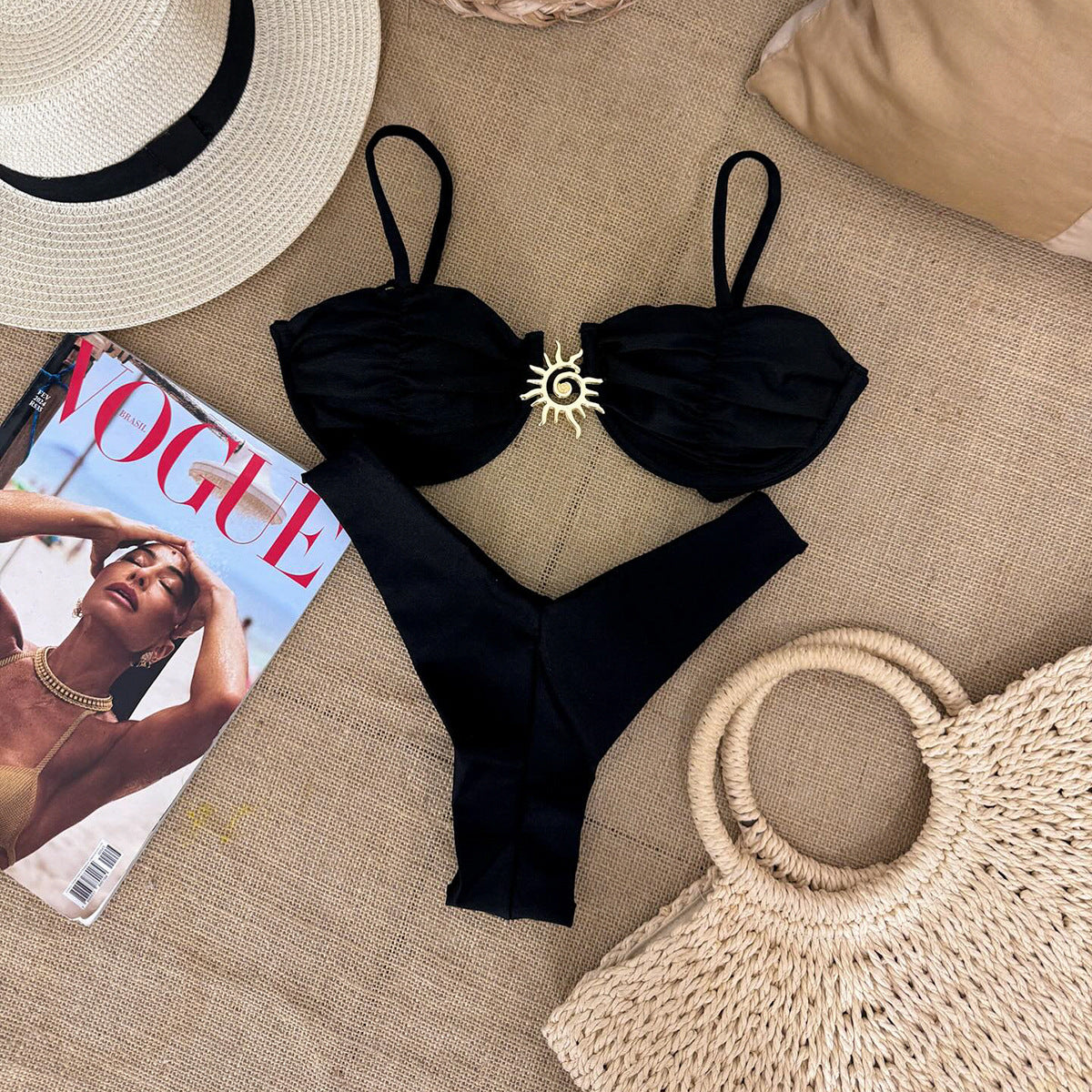 Bikini Sexy Bikini Solid Color Push up Split Women Swimsuit Swimsuit Women