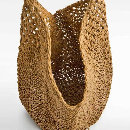 Shoulder Straw Bag Special Interest Design Portable Straw Bag Woven Bag Vacation Beach Bag Women Bag