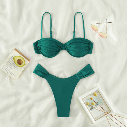 Bikini Sexy Swimsuit Triangle plus Size Women Seperated Swimwear