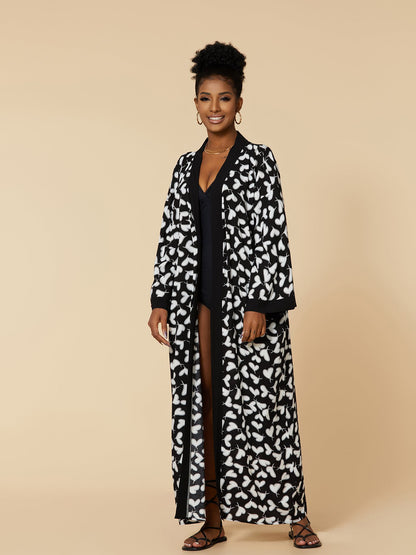 Printed Beach Jacket Sexy Sun Protection Cardigan Loose Vacation Swimsuit Blouse